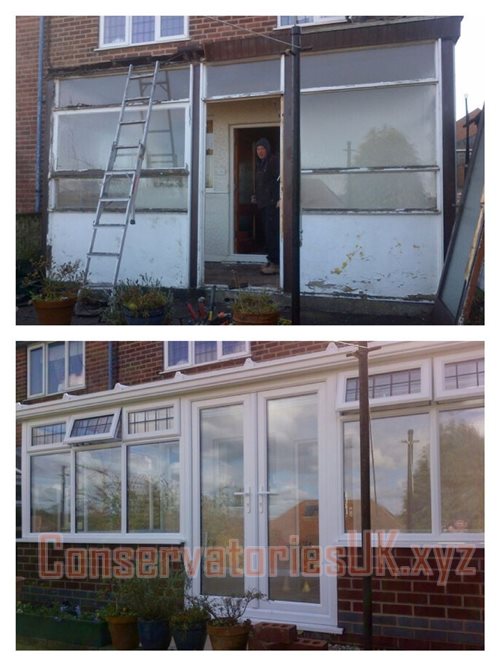 Before and After Bespoke Conservatories