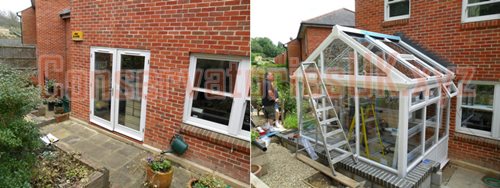 uPVC Conservatories
 Before and After Picture