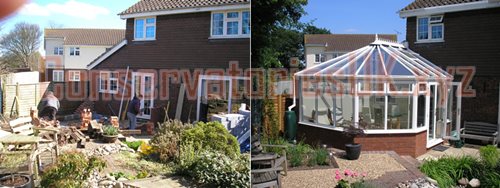 uPVC Conservatories
 Before and After Picture