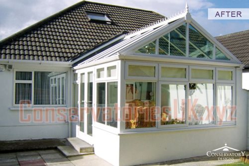 uPVC Conservatories
 Before and After Picture