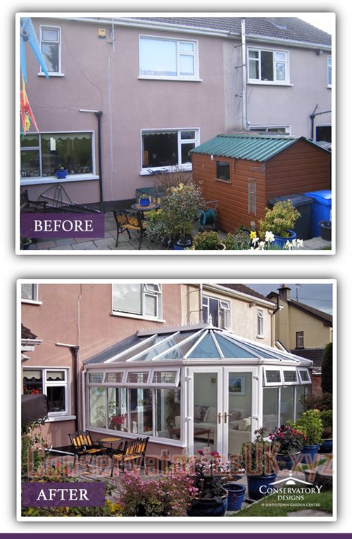 uPVC Conservatories
 Before and After Picture