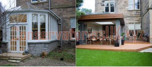 uPVC Conservatories
 Before and After Picture