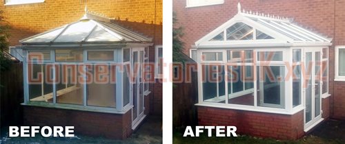 uPVC Conservatories
 Before and After Picture