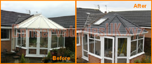 uPVC Conservatories
 Before and After Picture