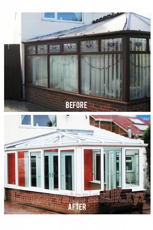 uPVC Conservatories
 Before and After Picture