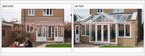 Before and After Bespoke Conservatories