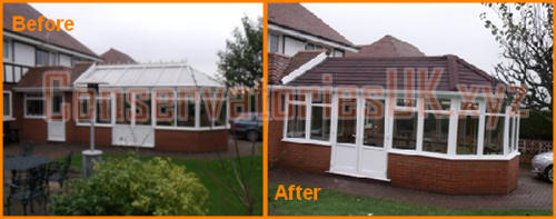 Before and After Bespoke Conservatories