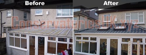 Before and After Bespoke Conservatories