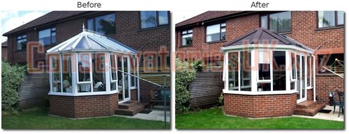 uPVC Conservatories
 Before and After Picture