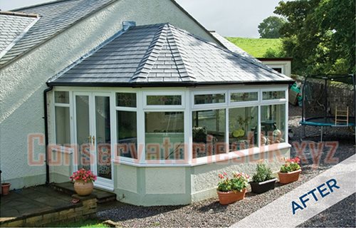 uPVC Conservatories
 Before and After Picture