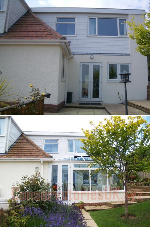 uPVC Conservatories
 Before and After Picture