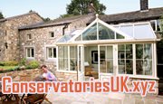 modern glass conservatory on period home